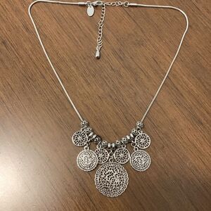 Lia Sophia silvertone necklace